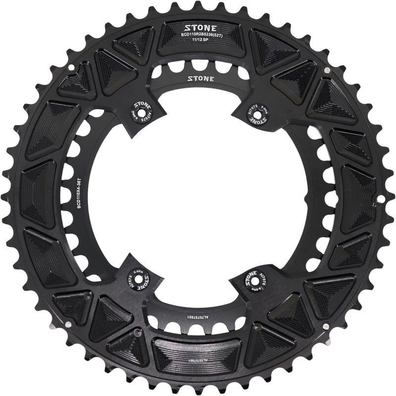 DJC Components دائرة مزدوجة من DJC بحجم 110bcd ل Shimano 105 R7100 UT R8100 DA R9200 دراجة طريق 56-42T 55-40T 54-40T 53-39T 52-36T 50-34T 48-33T 46-32T - Image 1